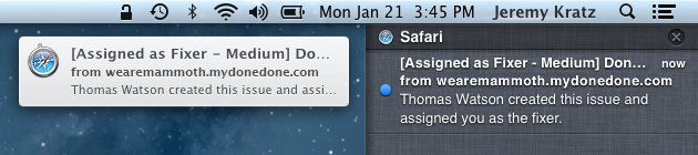 OSX Mountain Lion - Safari notification