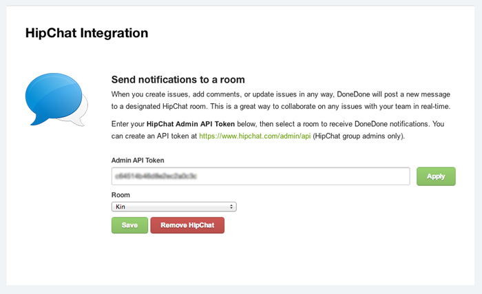 We've made HipChat integration a snap.