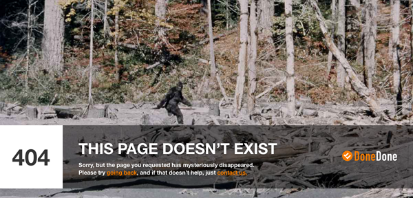 Our revised 404 Page not found page