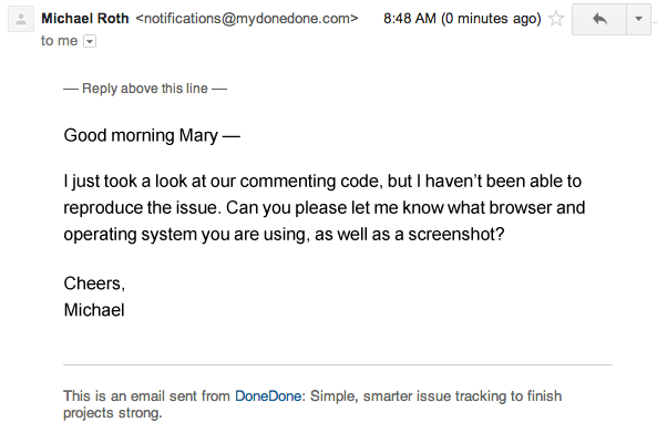 For your customers, Public Issues feel just like a normal email.