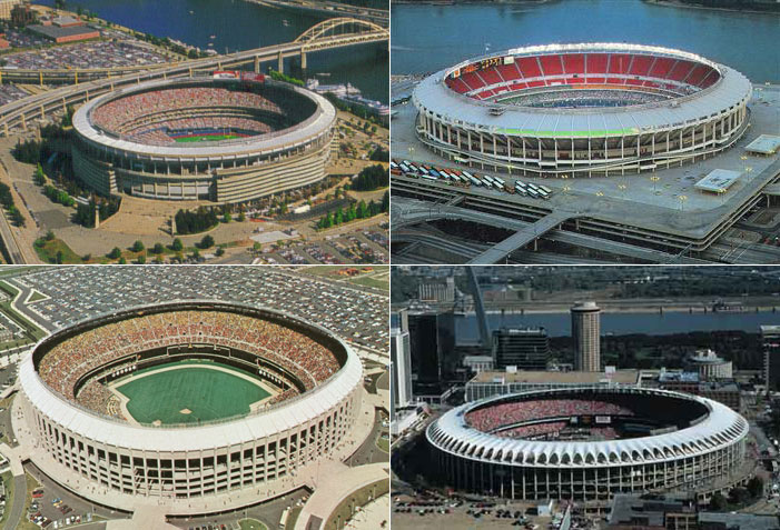 Cookie cutter stadiums of the 1960s and 1970s