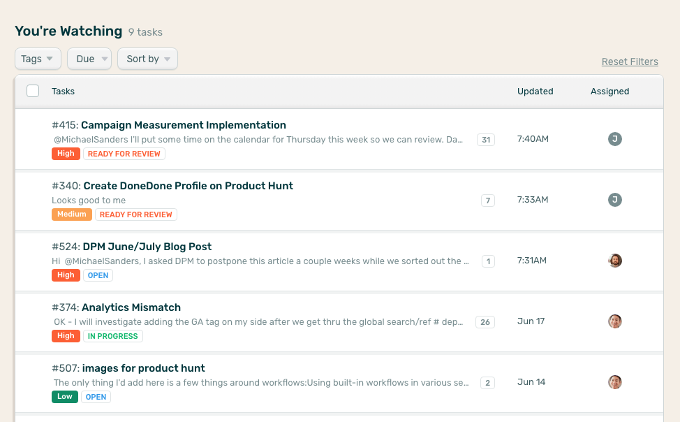 More breathing room on your task and conversation lists