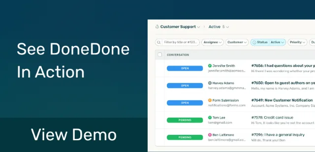 View a DoneDone demo